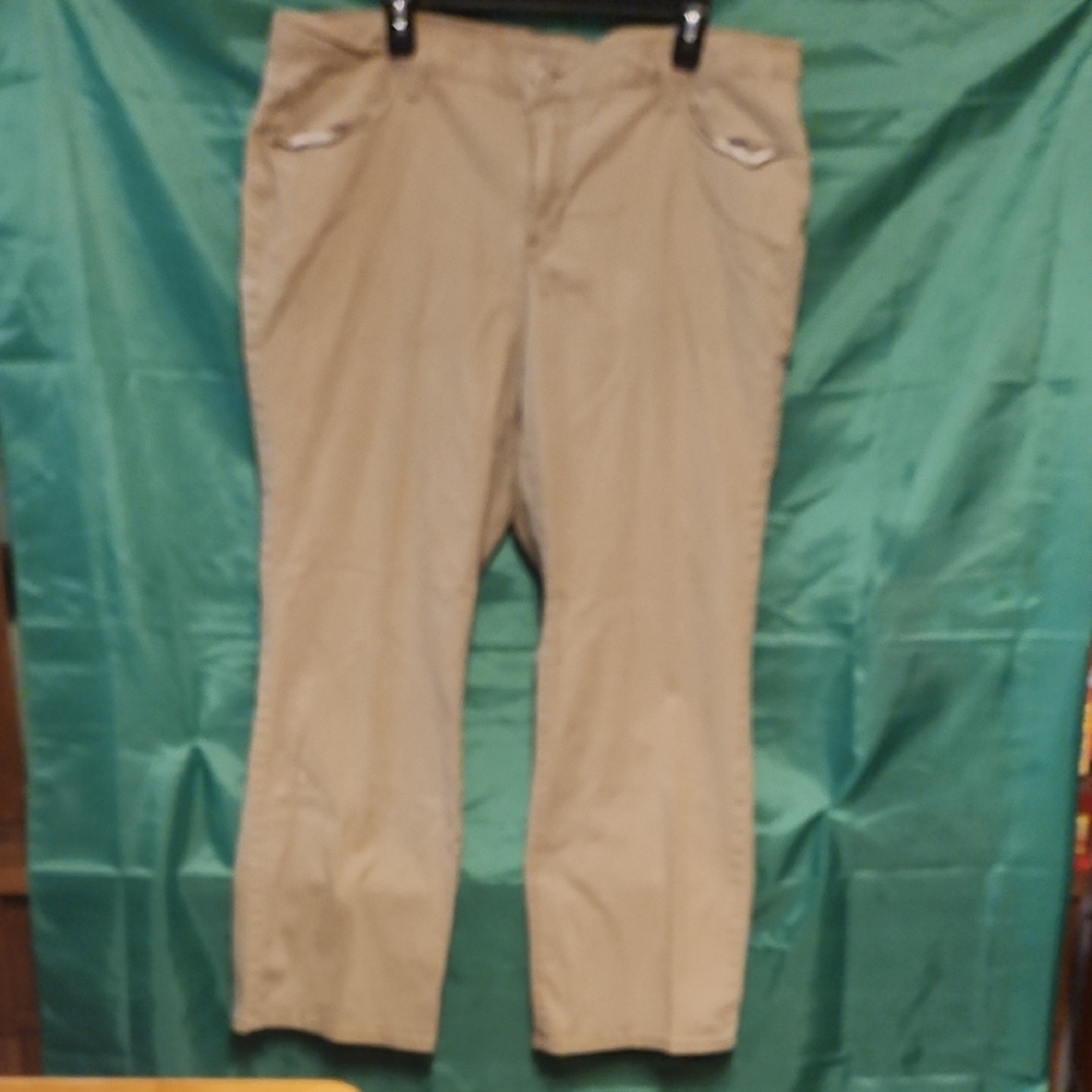 Faded Glory Beige Cotton Blend Pants